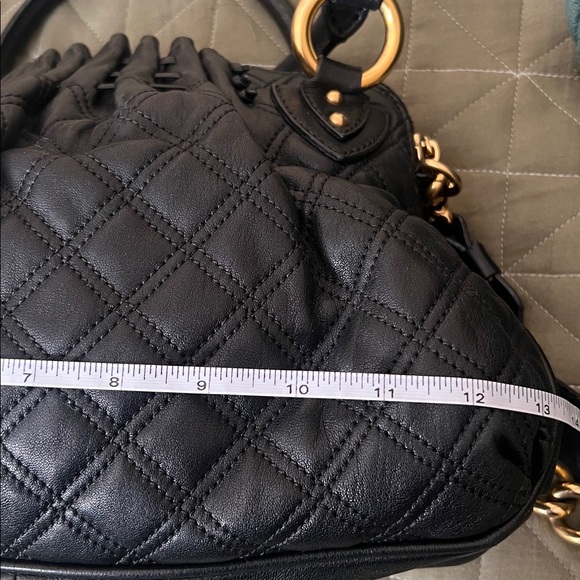 Black Quilted Leather Handbag - Picture 11 of 14